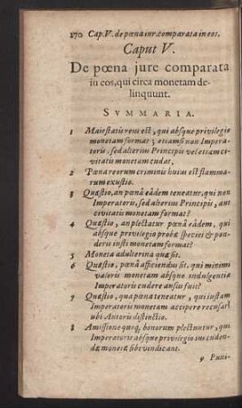 Caput V. De poena jure comparata