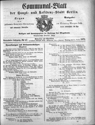 1872,47: No. 47, 24. November 1872