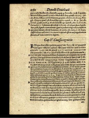 Cap. V. Caussae cognitio