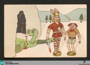 [Siegfried hat den Drachen erlegt]