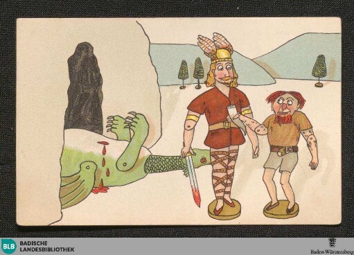 [Siegfried hat den Drachen erlegt]