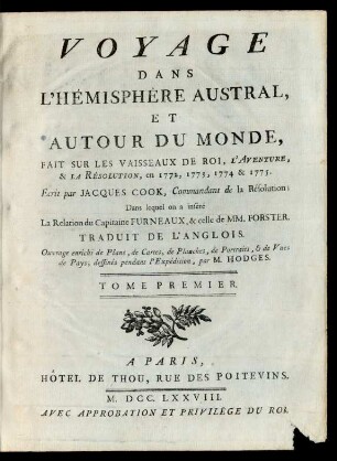 T. 1: Voyage Dans L'Hémisphère Austral, Et Autour Du Monde