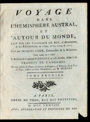T. 1: Voyage Dans L'Hémisphère Austral, Et Autour Du Monde