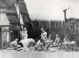 Im deutschen Brotmuseum von Ulm, Schaubild der Brotbereitung