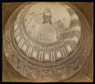 Petersdom (San Pietro in Vaticano), Rom: Blick von der Kuppel auf die Vierung und den Baldachin