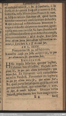 Ad L.XXXIX. Pomponius lib. 32. ad Sabinum