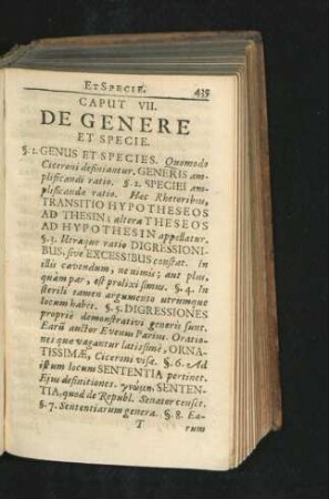 Caput VII. De Genere Et Specie.
