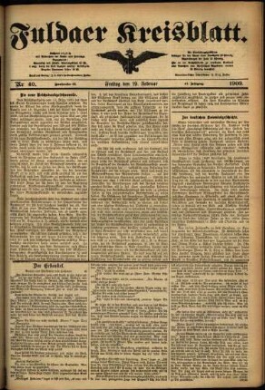 Ausgabe vom Freitag, den 19. Februar 1909.