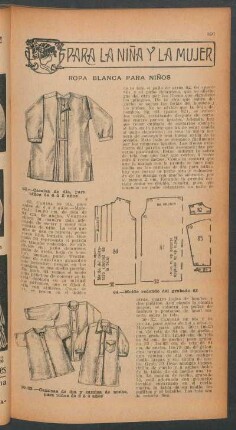 Ropa blanca para niños : Para la niña y la mujer