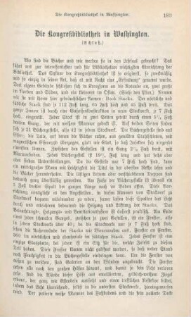183-196 Die Kongreßbibliothek in Washington : Schluß