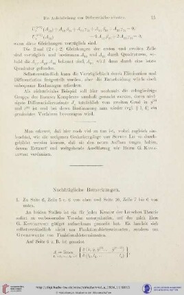 Nachträgliche Bemerkungen