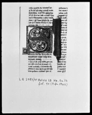 Pseudo Albertus Magnus, Commentarius in Psalmos — Initiale S, Folio 91recto