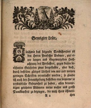 Zwey Poetische Sendtschreiben