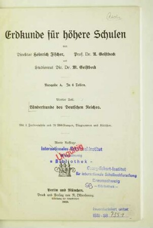 Teil 4: Länderkunde des Deutschen Reiches