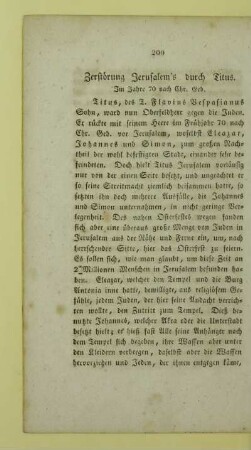 Zerstörung Jerusalem's durch Titus