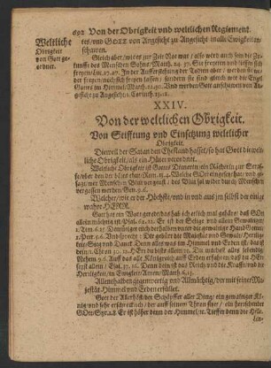 XXIV. Von der weltlichen Obrigkeit