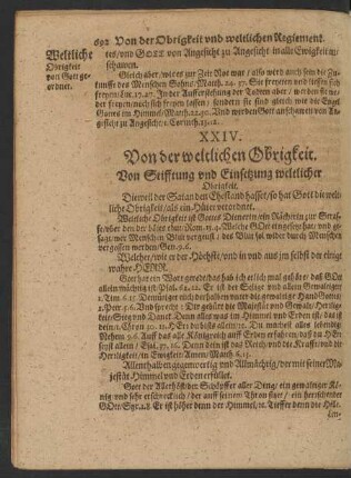 XXIV. Von der weltlichen Obrigkeit