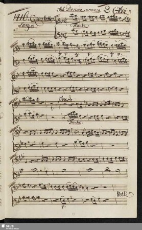 1416. Quartetto: Ah Dorina vezzosa / Sarti, G.