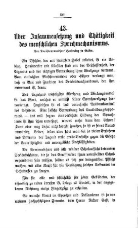 Über Zusammensetzung und Thätigkeit des menschlichen Sprechmechanismus