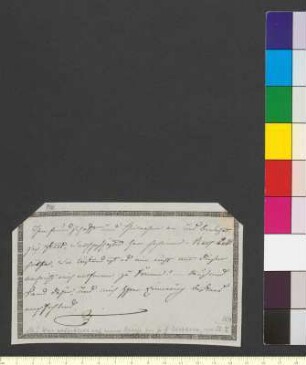 Brief von Sachsen-Weimar und Eisenach, Maria Pawlowna Großherzogin von an Goethe, Johann Wolfgang von