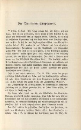 Das Ministerium Camphausen.