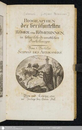 Biographien der berühmtesten Römer und Römerinnen, in historisch-dramatischen Darstellungen