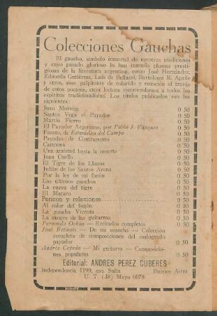 Colecciones gauchas