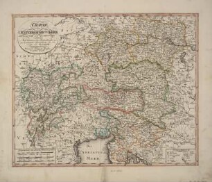 Karte vom Österreichischen Reichskreis, 1:1 000 000, Kupferstich, 1796