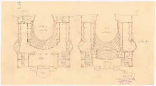 Stadttheater (auch Grillo-Theater), Essen Umbau: 2 Grundrisse