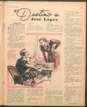 El destino de José López : Cuento por Julio Franzoso