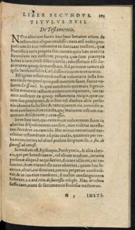 Titulus XVII. De Testamentis.
