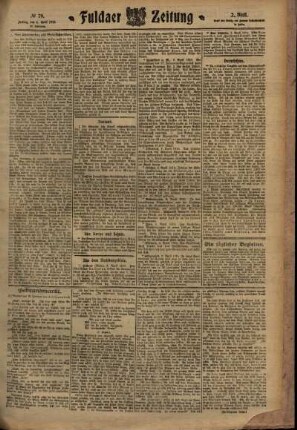Zweite Ausgabe vom Freitag, den 08. April 1910.