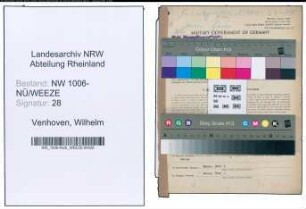 Entnazifizierung Wilhelm Venhoven , geb. 15.10.1894 (Landwirt)