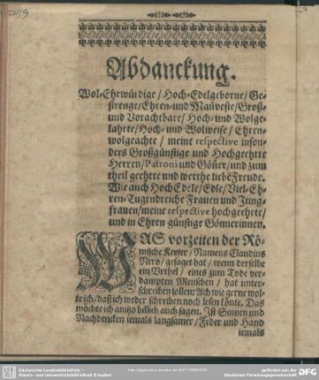 Abdankung : Abdanckung