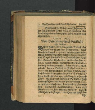 Caput XXXV. Von Beweisung durch briefliche Uhrkunden.