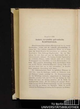 Kapitel XIII. Andere reversible galvanische Kombinationen.