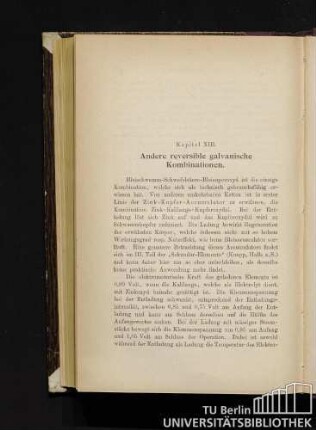 Kapitel XIII. Andere reversible galvanische Kombinationen.