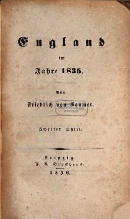 England im Jahre 1835, 2