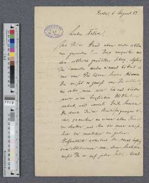 Brief an Felix Dauss