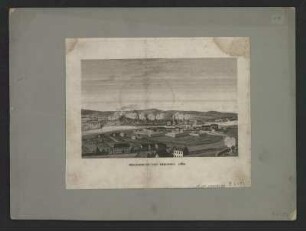 Ansicht von Dresden während der Belagerung von 1760, Lithographie, 1835?