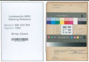 Entnazifizierung Eduard Brinsa , geb. 30.09.1895 (Polizeibeamter)