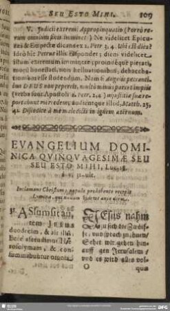 Evangelium Dominica Quinquagesimae Seu Seu Esto Mihi, Luc. 18. à v. 31-ult.