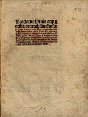 Tractatus breuis atque pervtilis de impressionibus aeris