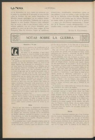 Notas sobre la guerra