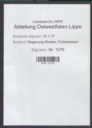 Verwaltungsstreitsache Anna Jörgens, Bad Oeynhausen, wegen Entfernung eines Zaunes