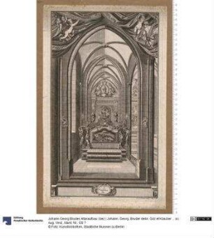 Altaraufbau (bez:) Johann. Georg. Bruder delin. Göz et Klauber ... sc. Aug. Vind.
