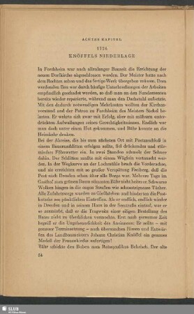 Achtes Kapitel: 1726 Knöffels Niederlage