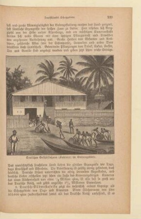 Deutsches Geschäftshaus (Faktorei) im Guineagebiete.