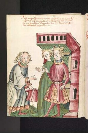 Die Fabel von Hypokras (Medicus): Galienus vor dem König und der Königin von Ungarn