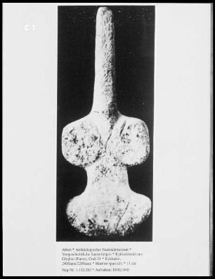 Kykladenidol aus Glyphai (Paros), Grab 24